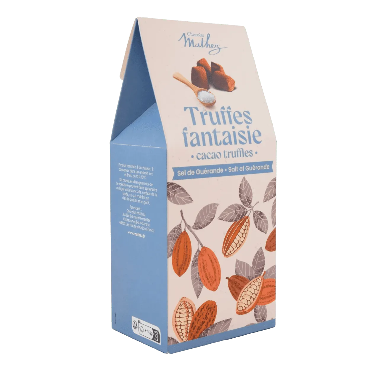 Mathez Natural trøfler kakao 200g æske