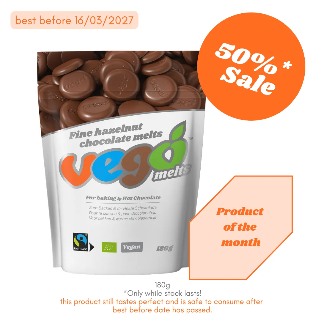 Vego Melts bagechokolade 180 g hasselnød