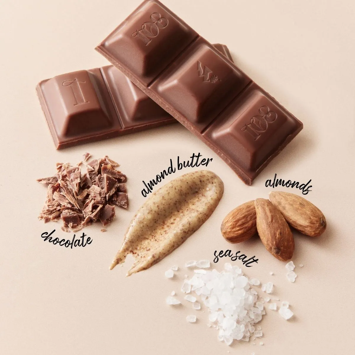 Rhythm 108 Roasted Almond Butter chokoladeplader 6-pak mandel