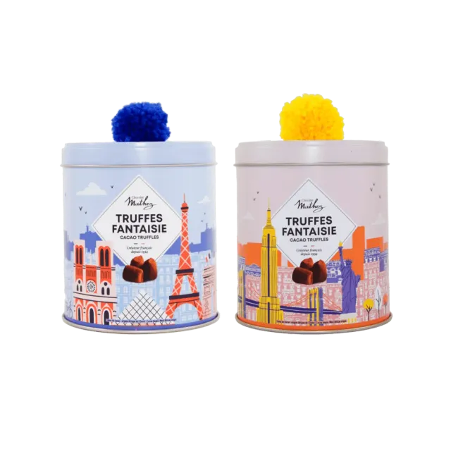 Mathez Travel chokoladetrøfler 250g metaldåse kakao