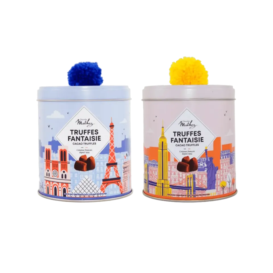 Mathez Travel chokoladetrøfler 250g metaldåse kakao