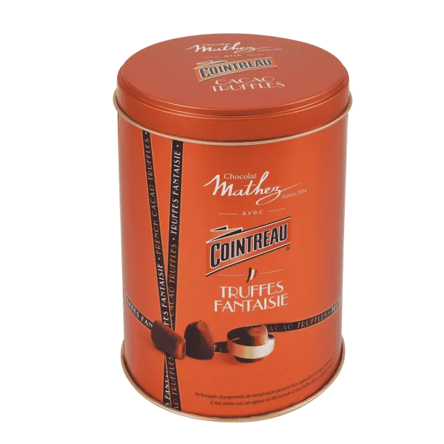 Mathez Cointreau chokoladetrøfler 500g metaldåse appelsinlikør