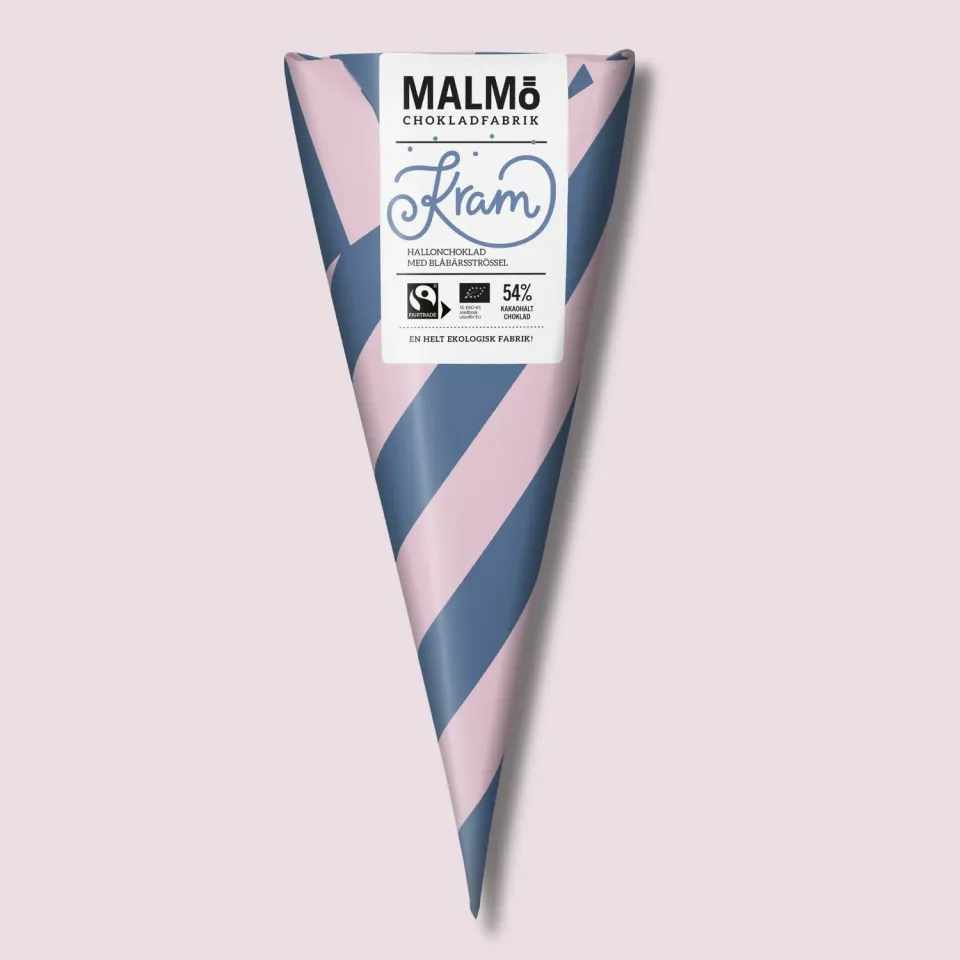 Malmö Chokladfabrik Kram strut 90 g dark milk bær