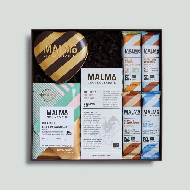 Malmö chokladfabrik Drömchoklad gaveæske 954g økologisk