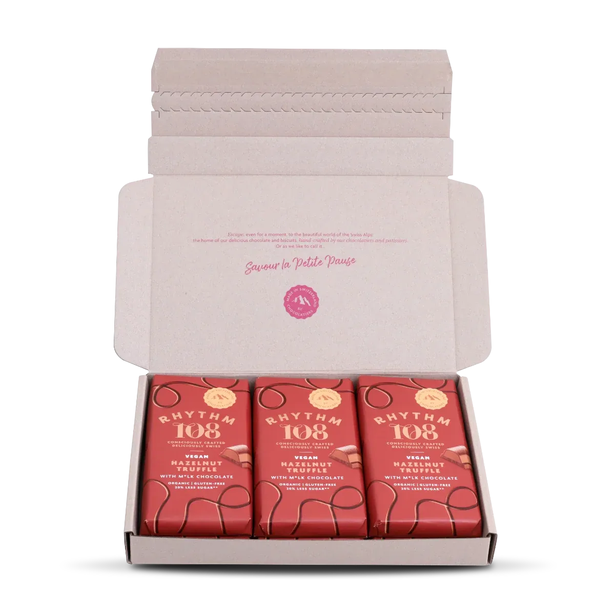 Rhythm 108 Hasselnød Trøffel chokolade 6x100g vegansk
