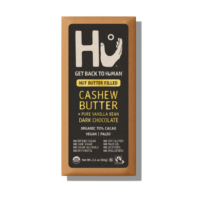 Hu Cashew Vanilla Bean mørk chokoladebar 6 stk 70%