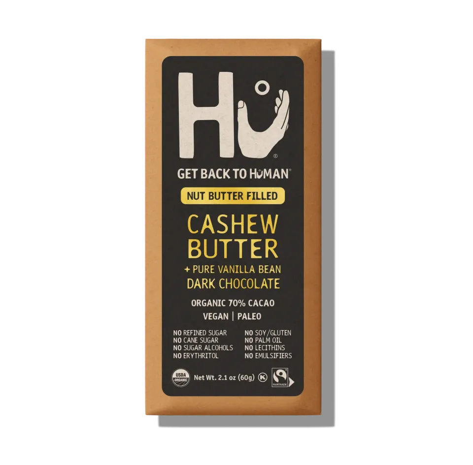Hu Cashew Vanilla Bean mørk chokoladebar 6 stk 70%