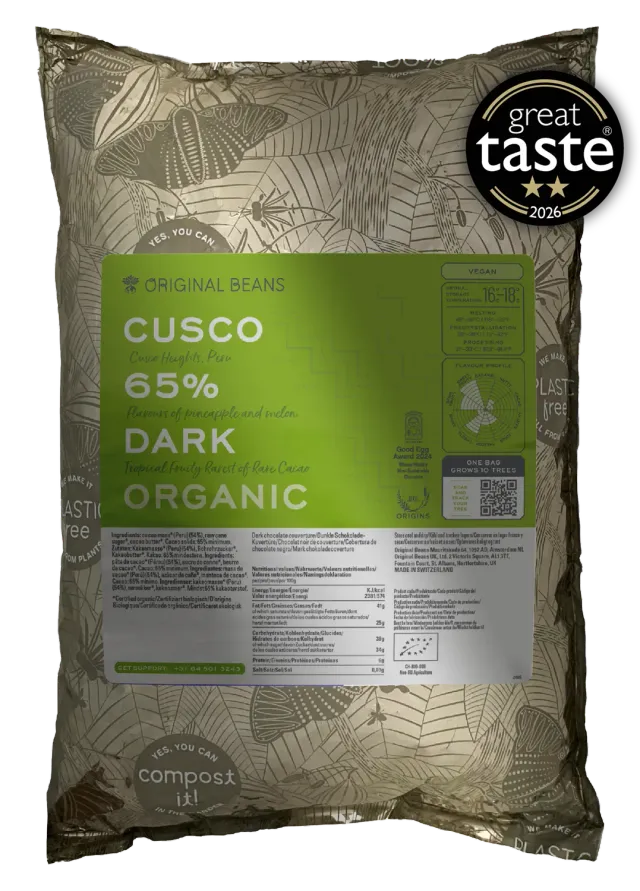 Original Beans Cusco 65% mørk chokolade ananas melon