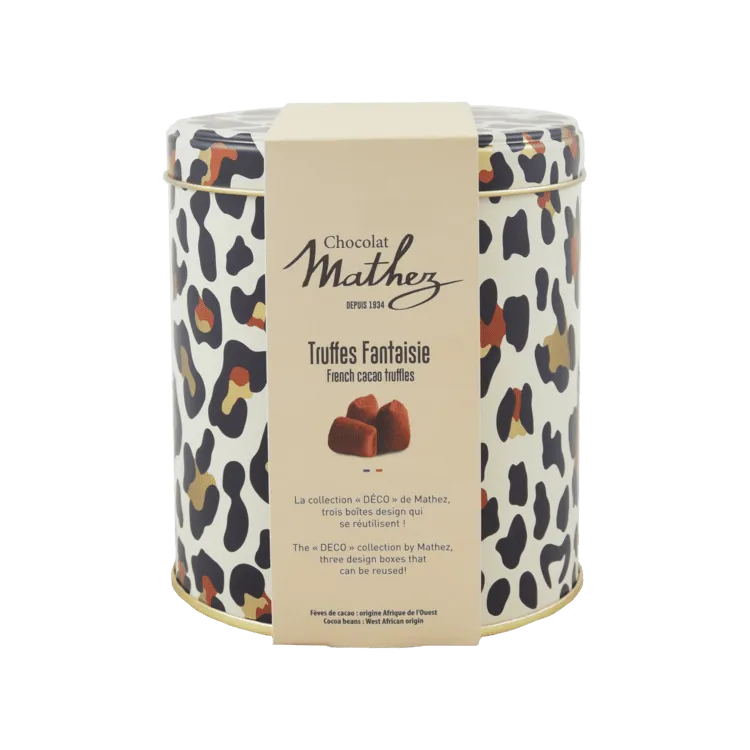Mathez Deco chokoladetrøfler 250g metaldåse kakao