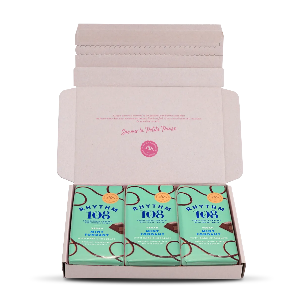 Rhythm 108 Mint Fondant mørk chokolade 6 stk 55%