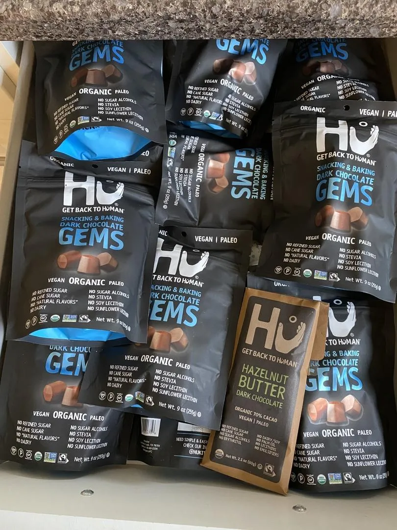 Hu Gems mørk chokolade 3-pak 70% bagning