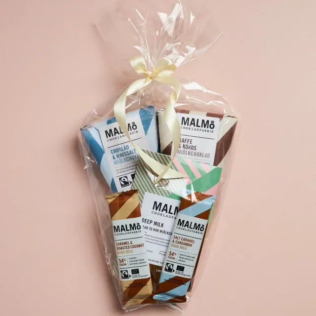 Malmö chokladfabrik Lite av varje chokoladegave økologisk