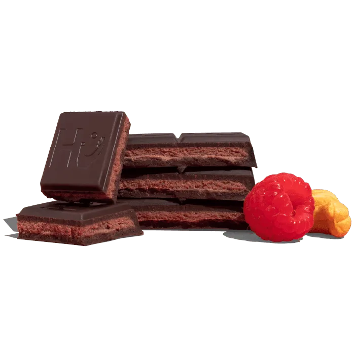 Hu Cashew Raspberry mørk chokoladebar 6-pak 70%