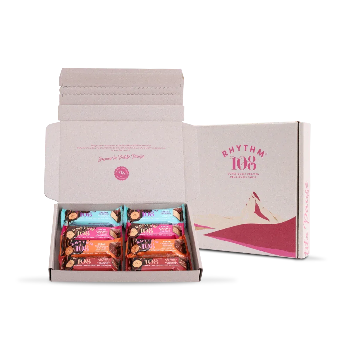 Rhythm 108 Assorted chokoladebarer 8-pak blandede pralin