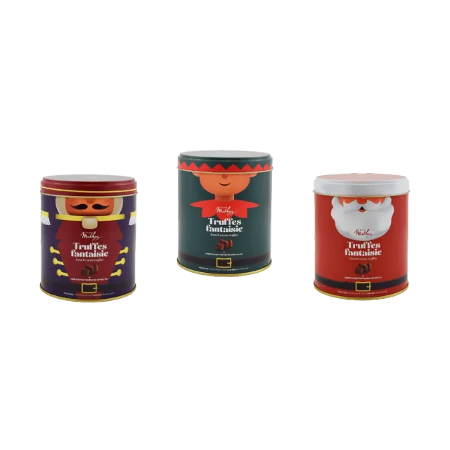 Mathez Christmas Team trøfler metaldåse 250g kakao