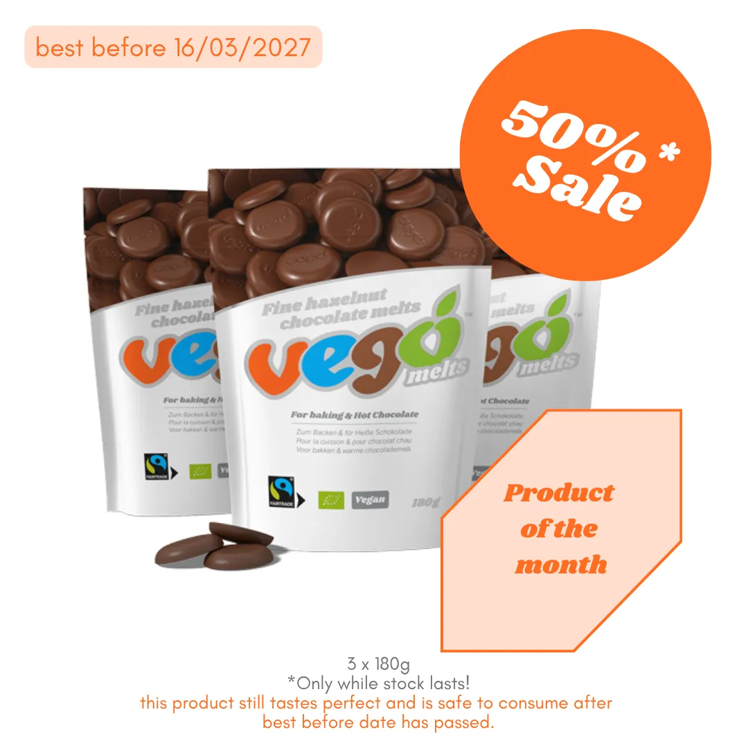 Vego Melts bagechokolade 180 g hasselnød
