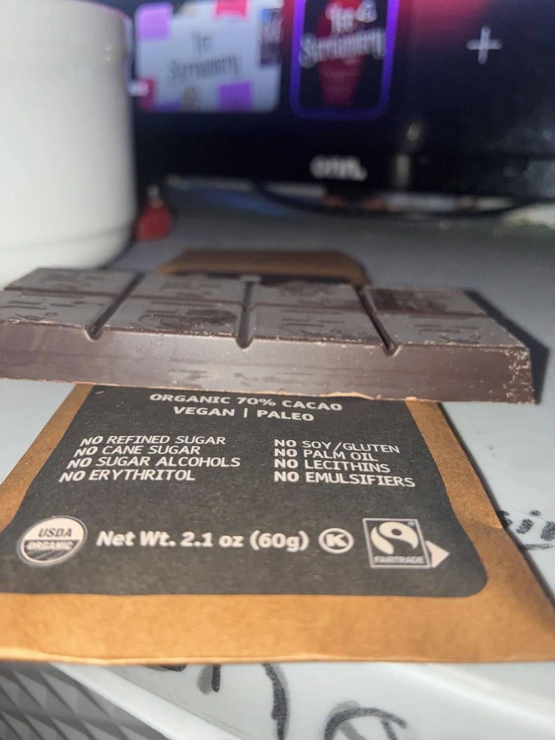 Hu Crunchy Mint chokoladebar 6-pak 70%