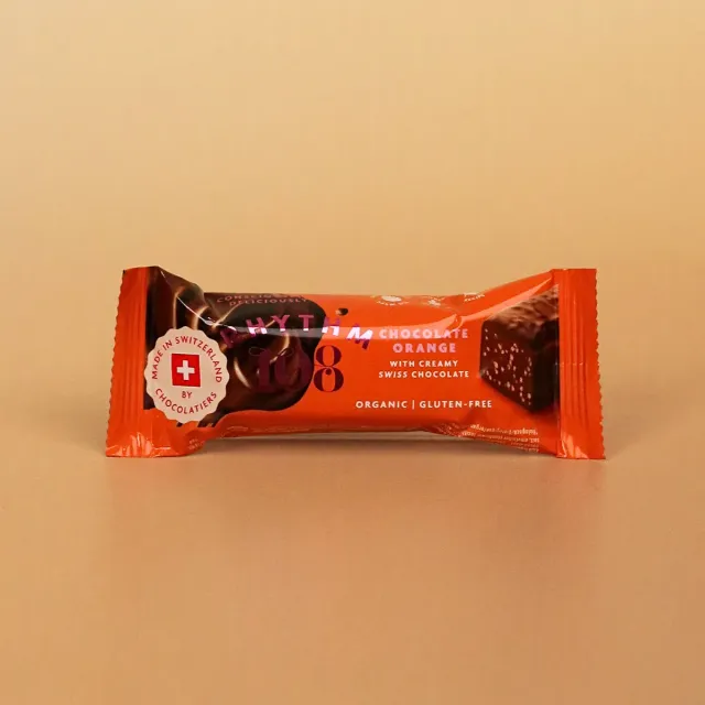 Rhythm 108 Orange Bars chokoladebarer 15-pak vegansk