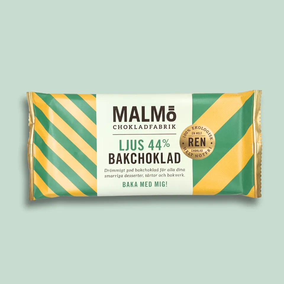 Malmø Chokoladefabrik Bakchoklad lys bagechokolade 96g 44%