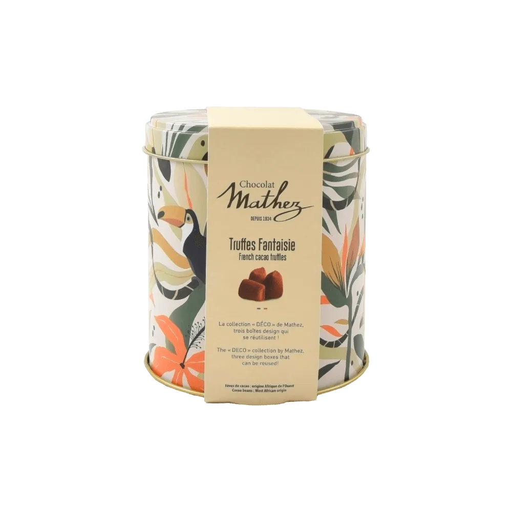 Mathez Deco chokoladetrøfler 250g metaldåse kakao