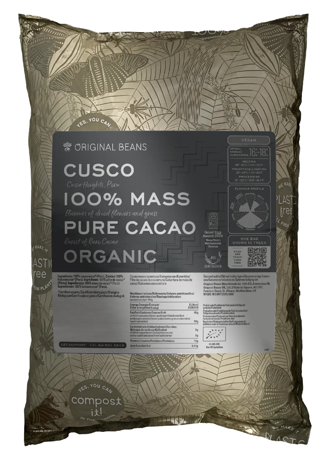 Original Beans Cusco 100% chokoladebar 70g usødet mørk