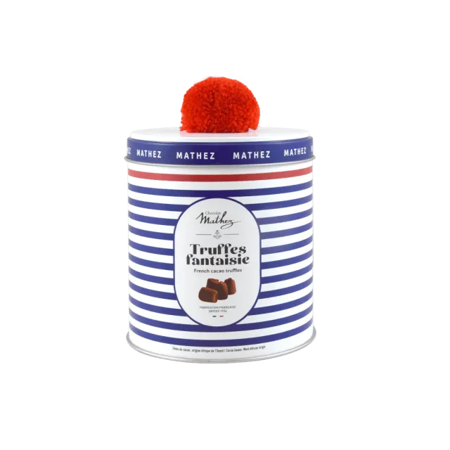 Mathez Navy metalæske trøfler 250g mørk chokolade