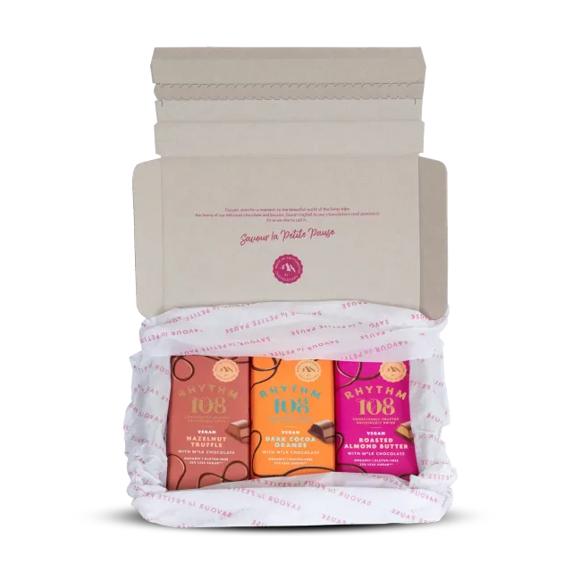 Rhythm 108 Chocolate Taster Box chokolade 3x100g vegansk