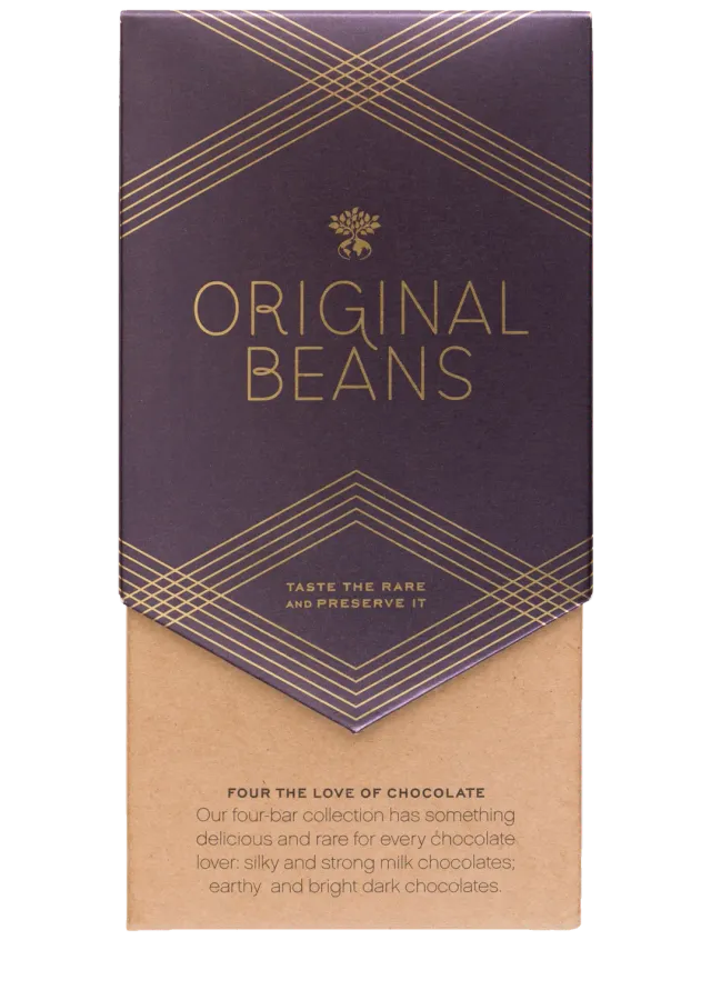 Original Beans Four the Love of Chocolate chokoladesæt 4 barer mørk