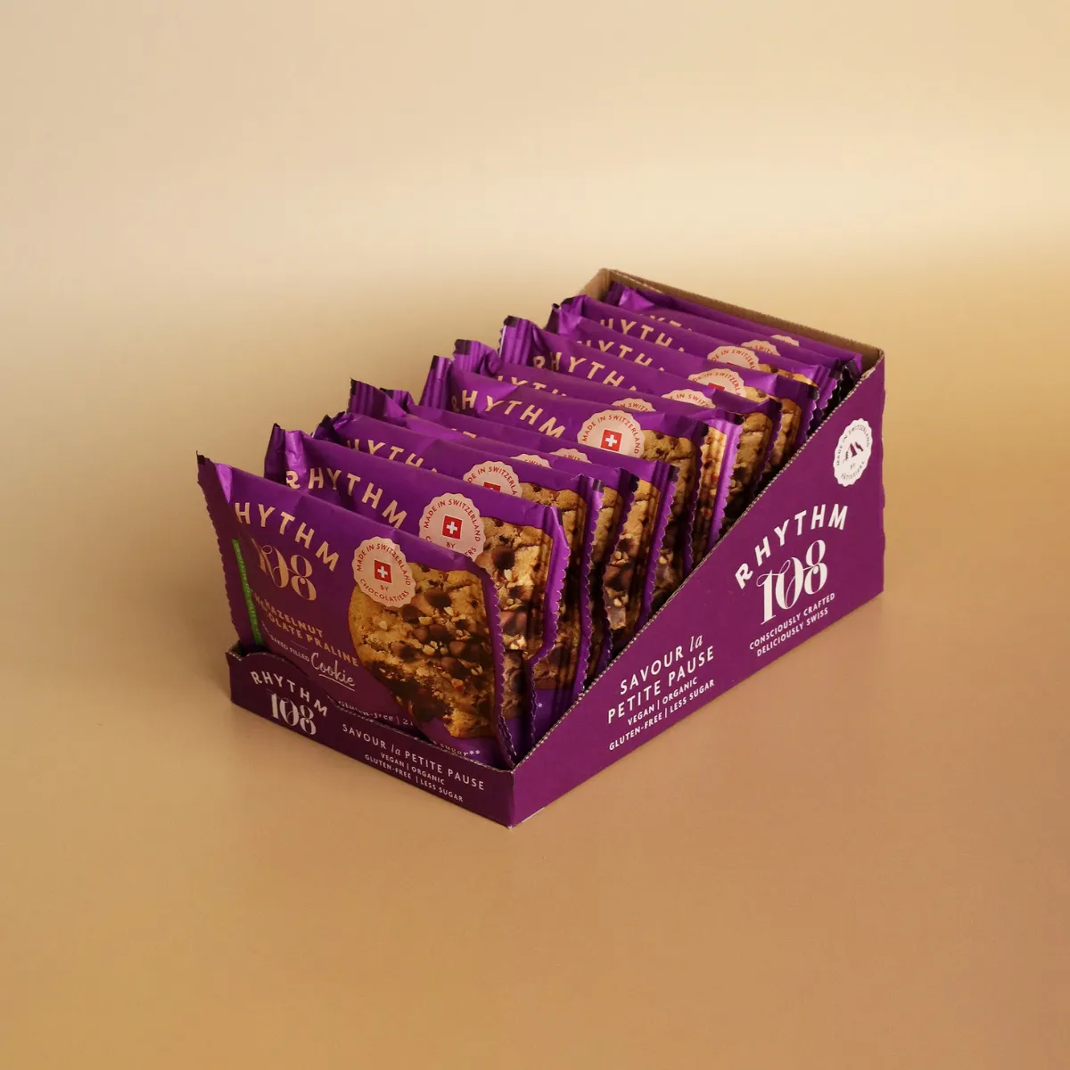 Rhythm 108 Hazelnut Praline cookies 12-pak 50g hasselnød