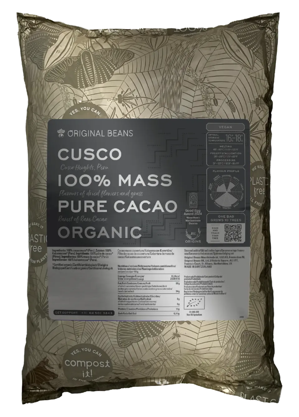 Original Beans Cusco 100% mørk chokolade 70g usødet