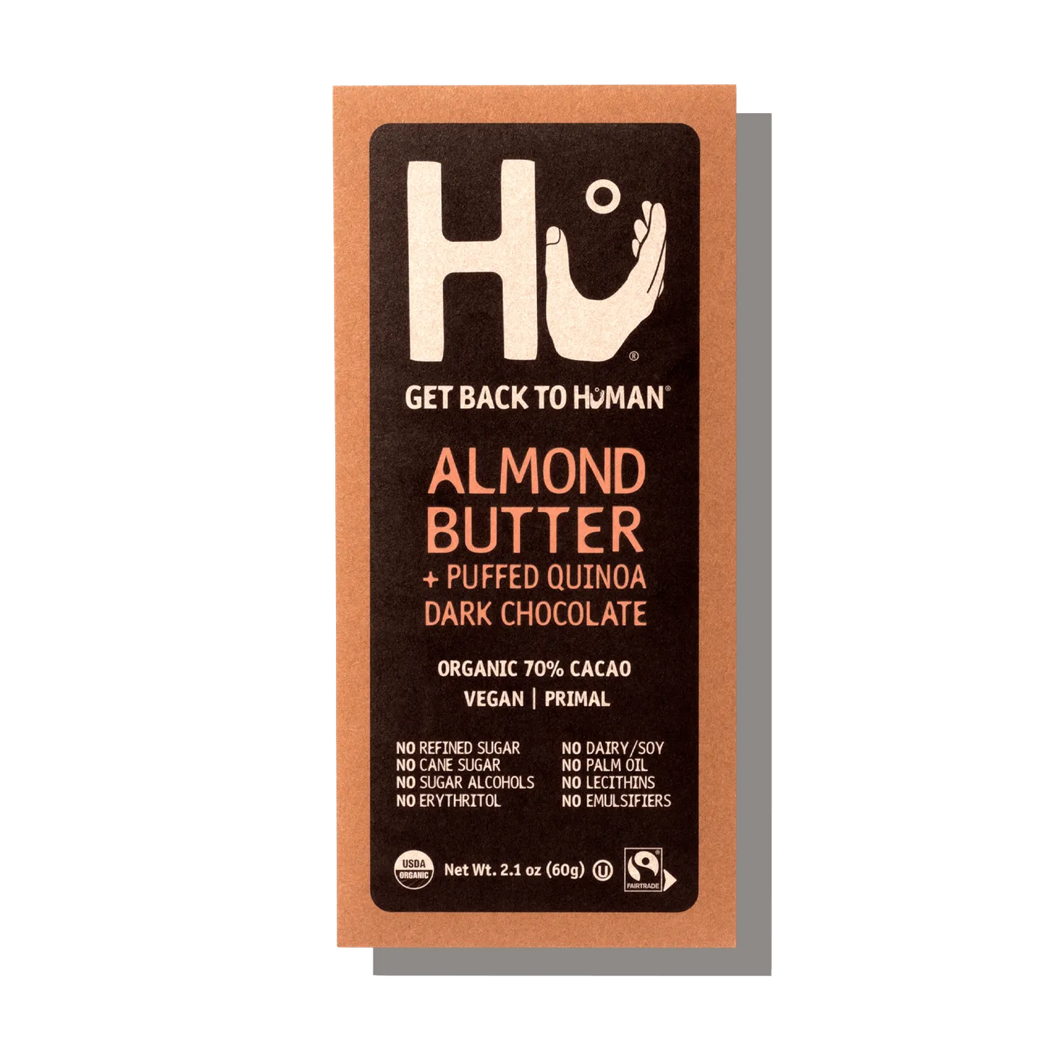 Hu Almond Butter Quinoa mørk chokoladebar 6 stk 70%