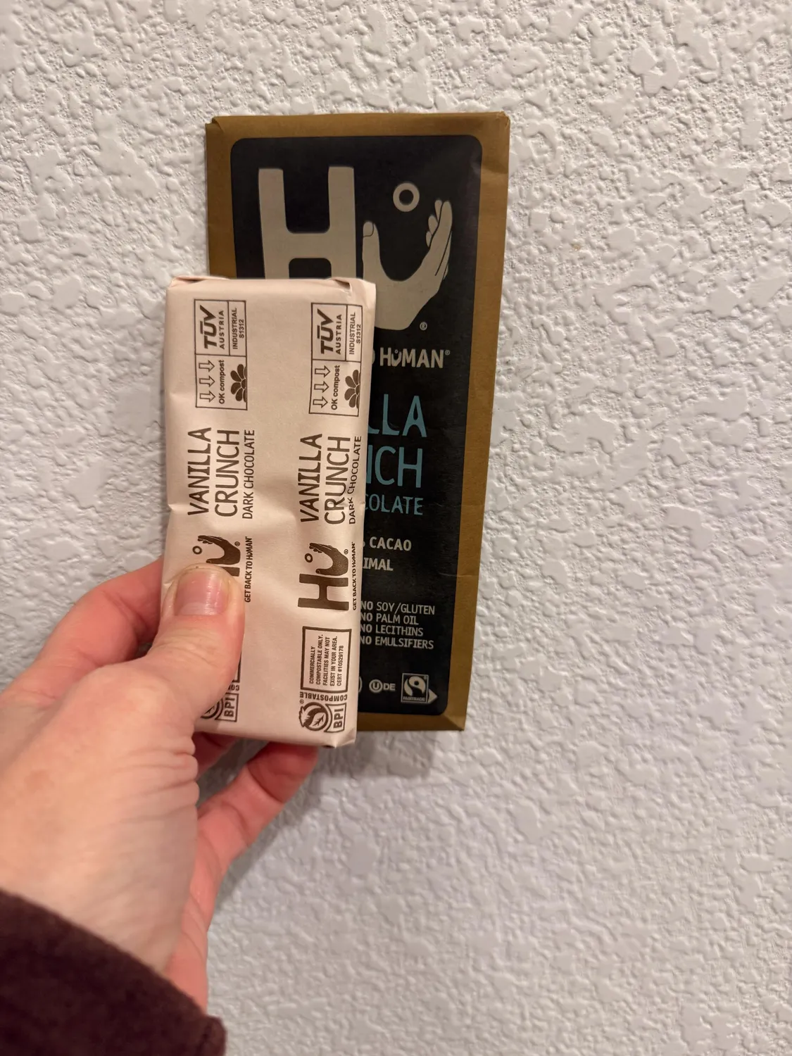 Hu Vanilla Crunch mørk chokoladebar 6-pak 70%