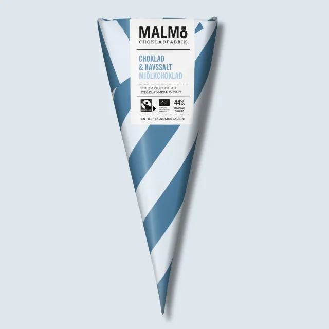 Malmö chokladfabrik Choklad & Havssalt mælkechokolade 90g strut