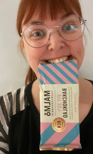 Malmö Chokoladefabrik Bakchoklad hvid 35% bagechokolade 96g cremet