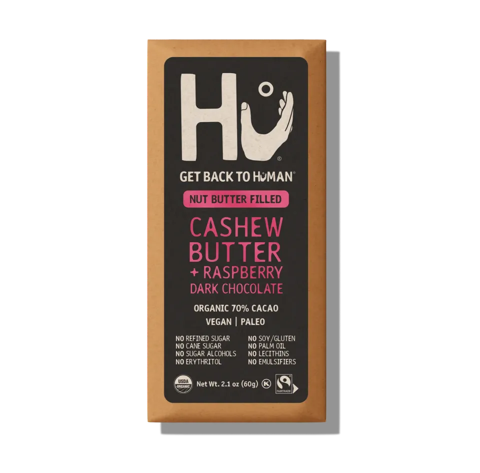 Hu Cashew Raspberry mørk chokoladebar 6-pak 70%