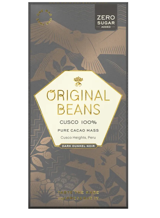 Original Beans Cusco 100% chokoladebar 70g usødet mørk