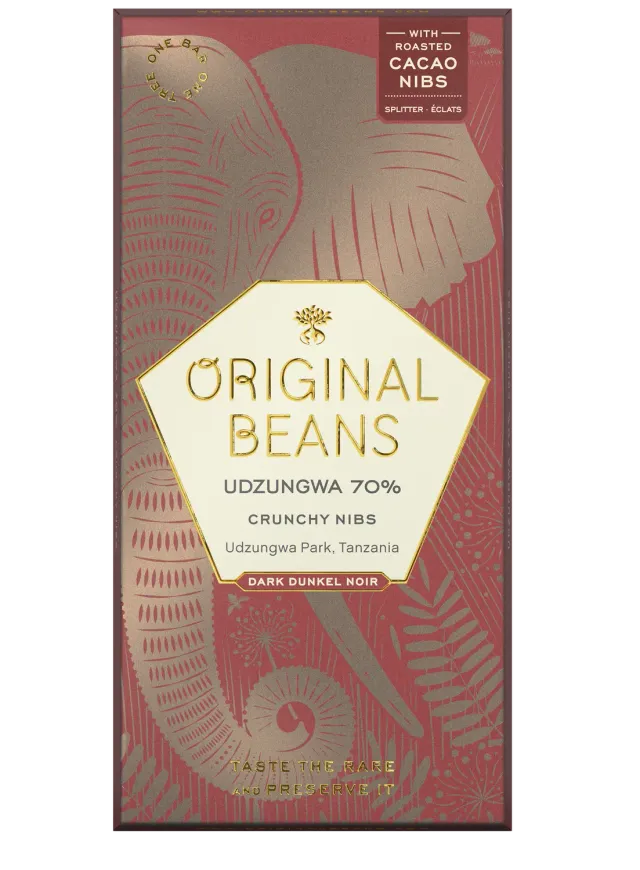 Original Beans Udzungwa 70% mørk chokolade 70g appelsin