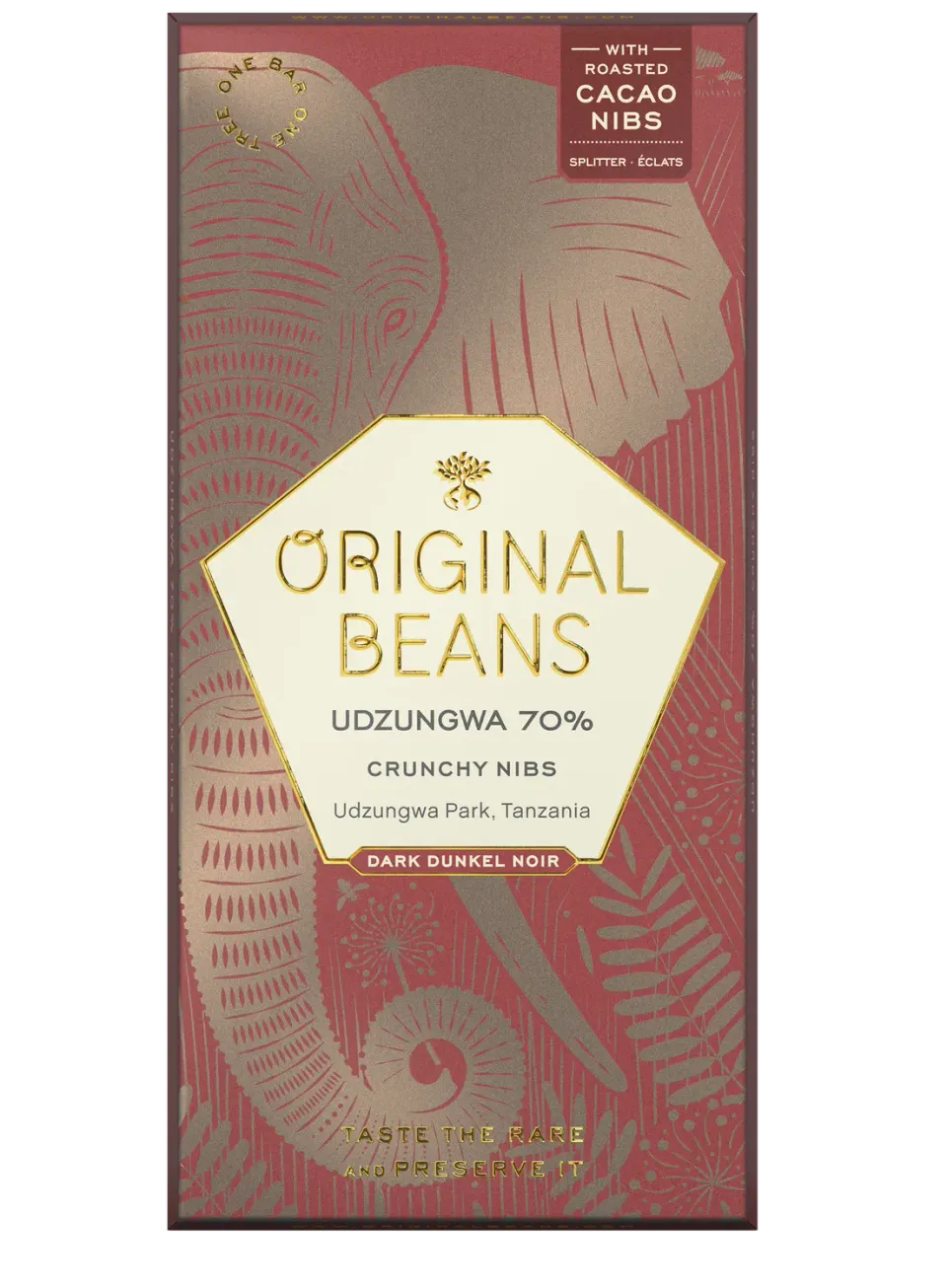 Original Beans Udzungwa 70% mørk chokolade 70g appelsin