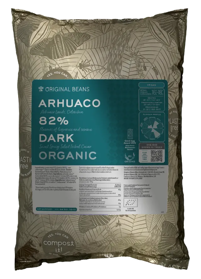 Original Beans Arhuaco 82% mørk chokolade 70g lakrids