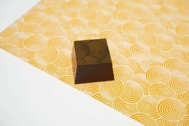 Chokoman Mønsterark Gule Skjolde til chokolade