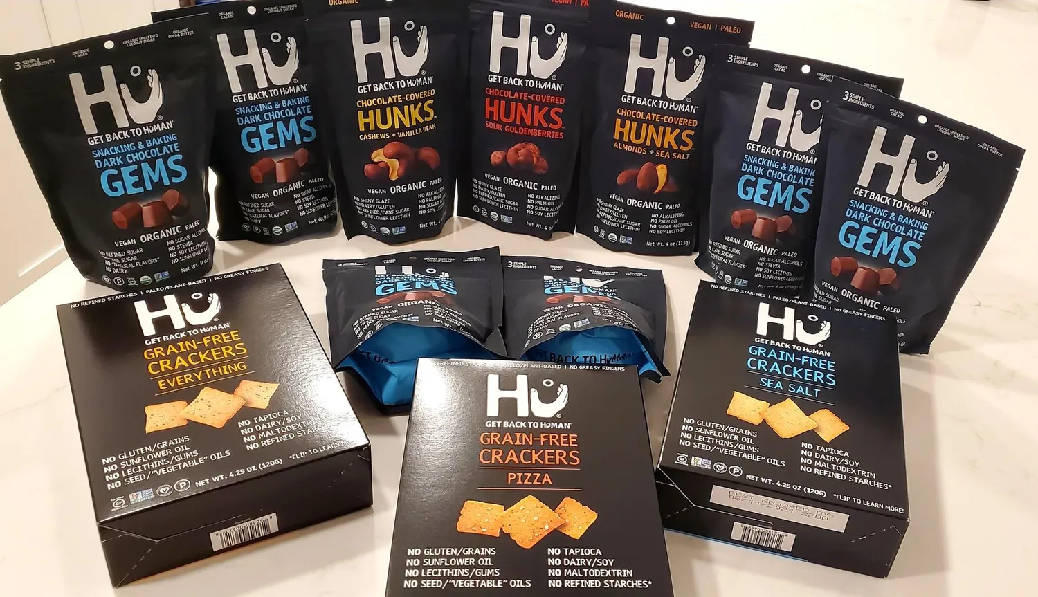 Hu Gems mørk chokolade 3-pak 70% bagning