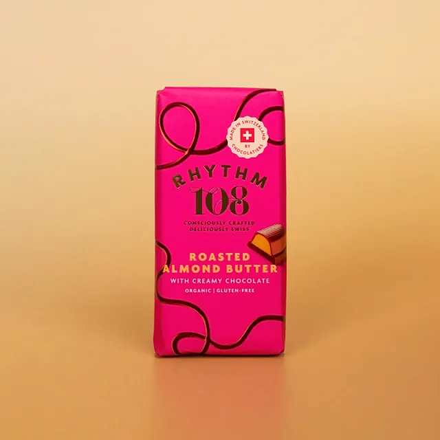 Rhythm 108 Roasted Almond Butter chokoladeplader 6-pak mandel