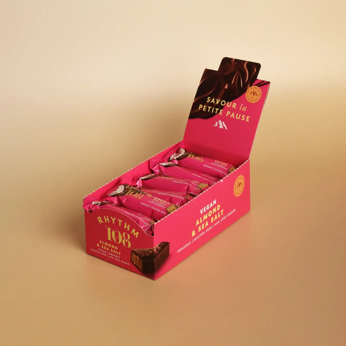 Rhythm 108 Almond Sea Salt Bar chokoladebarer 15x33g