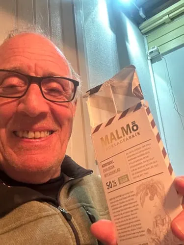 Malmö Chokoladefabrik Kokosboll 50% chokoladebar 80g vegansk