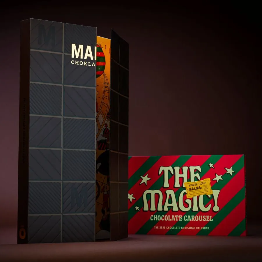 Malmö Chokoladefabrik Julekalender 2026 chokolade 258g