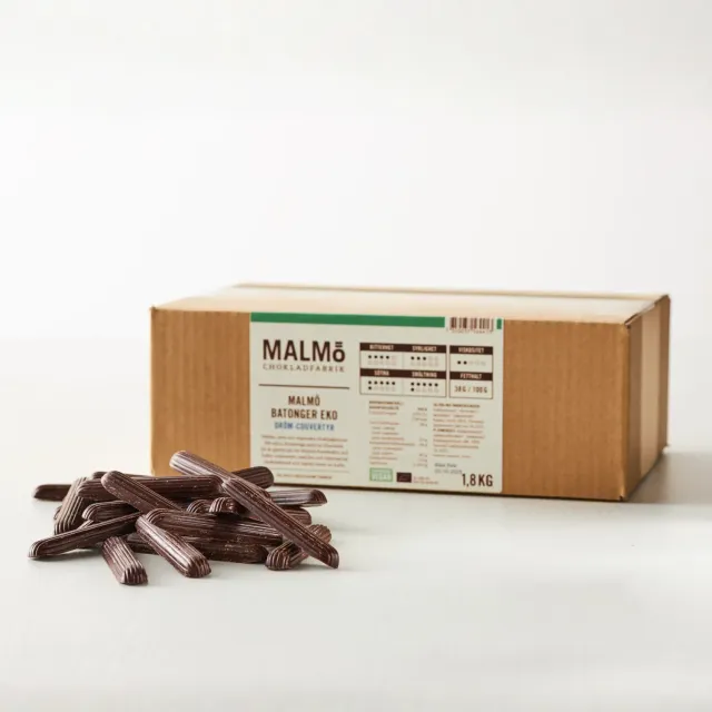 Malmö Batonger mørk chokolade 58% pain au chocolat vegansk