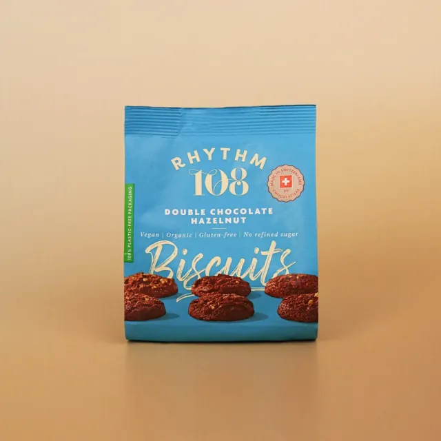 Rhythm 108 Double Chocolate Hazelnut Biscuits kiks 8-pak
