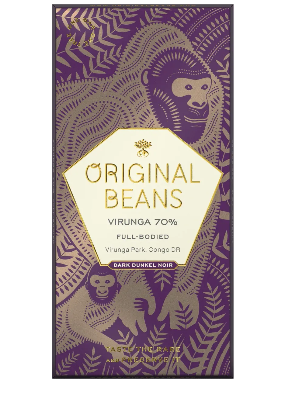 Original Beans Virunga 70% chokoladebar 70g mørk kirsebær