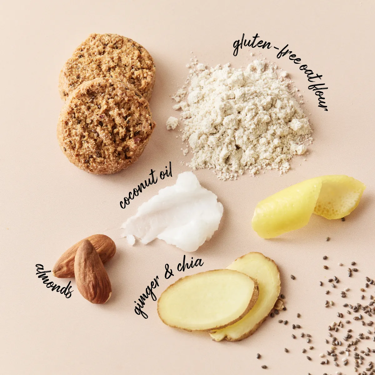 Rhythm 108 Lemon Ginger Chia Biscuits kiks 8x135g økologisk