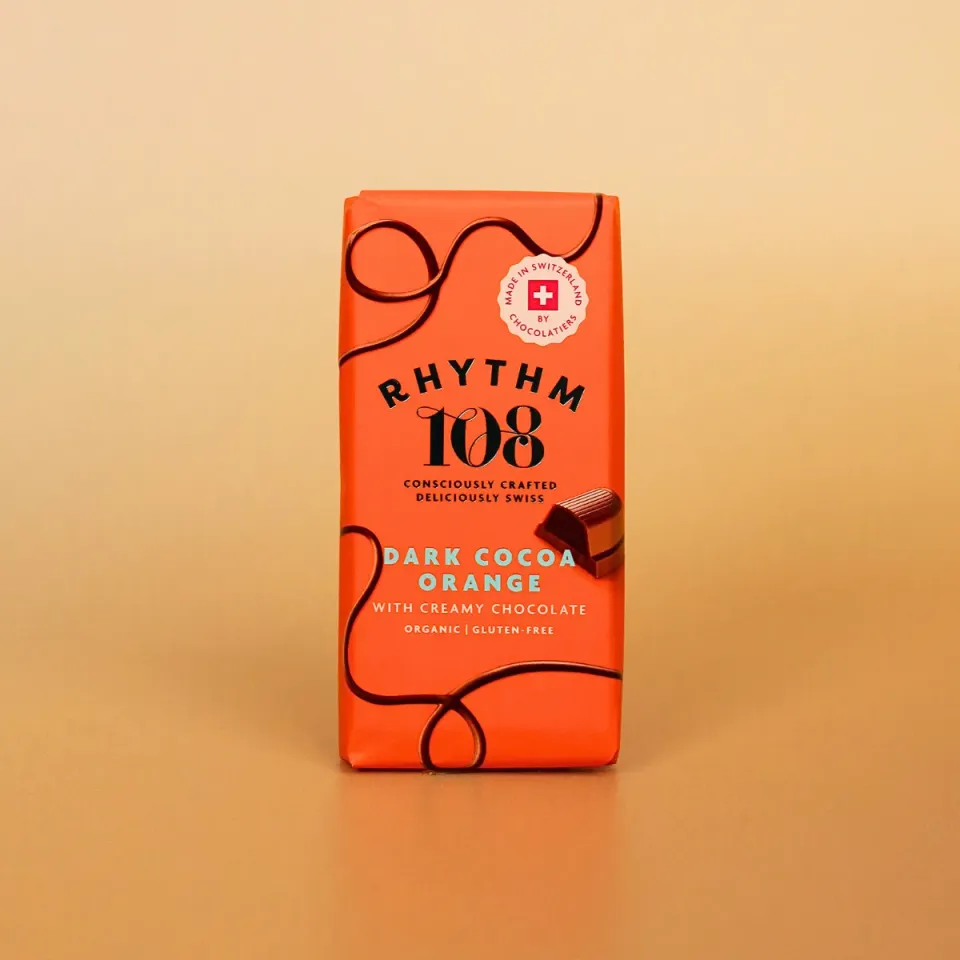 Rhythm 108 Dark Cocoa Orange chokoladeplader 6-pak appelsin